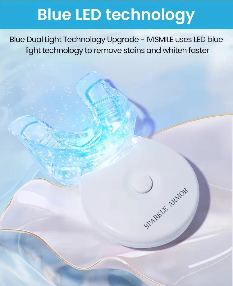 Wholesale CE Approved Teeth Whitening Blue Cold Light 10 Minute Timer Home Tooth Whitening Led Kit Private Logo