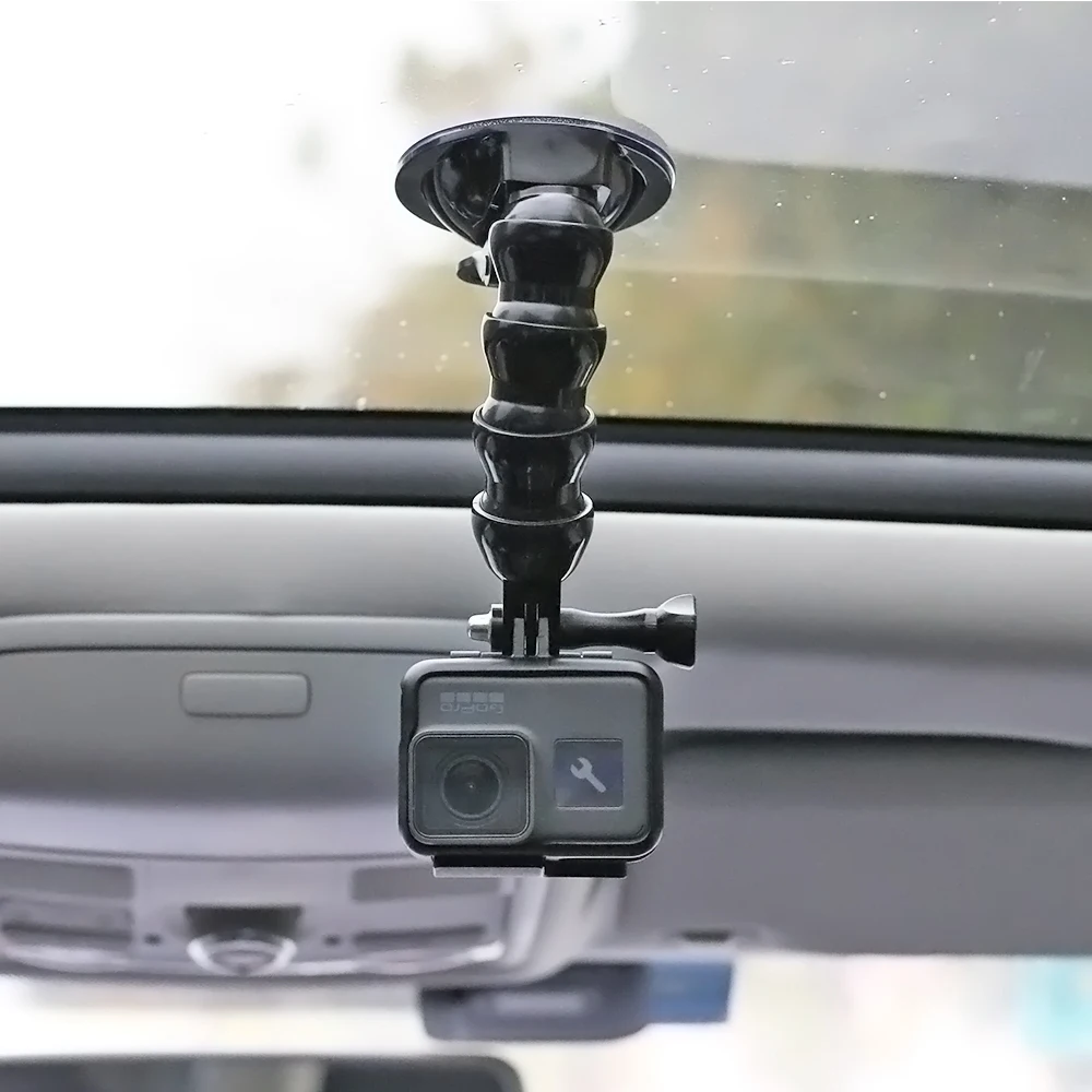 
SUREWO Jaws Flex Car Suction Cup Mount Holder gooseneck desk mount stand holder for GoPro Hero 7 6 5 Black 4 Session and More 