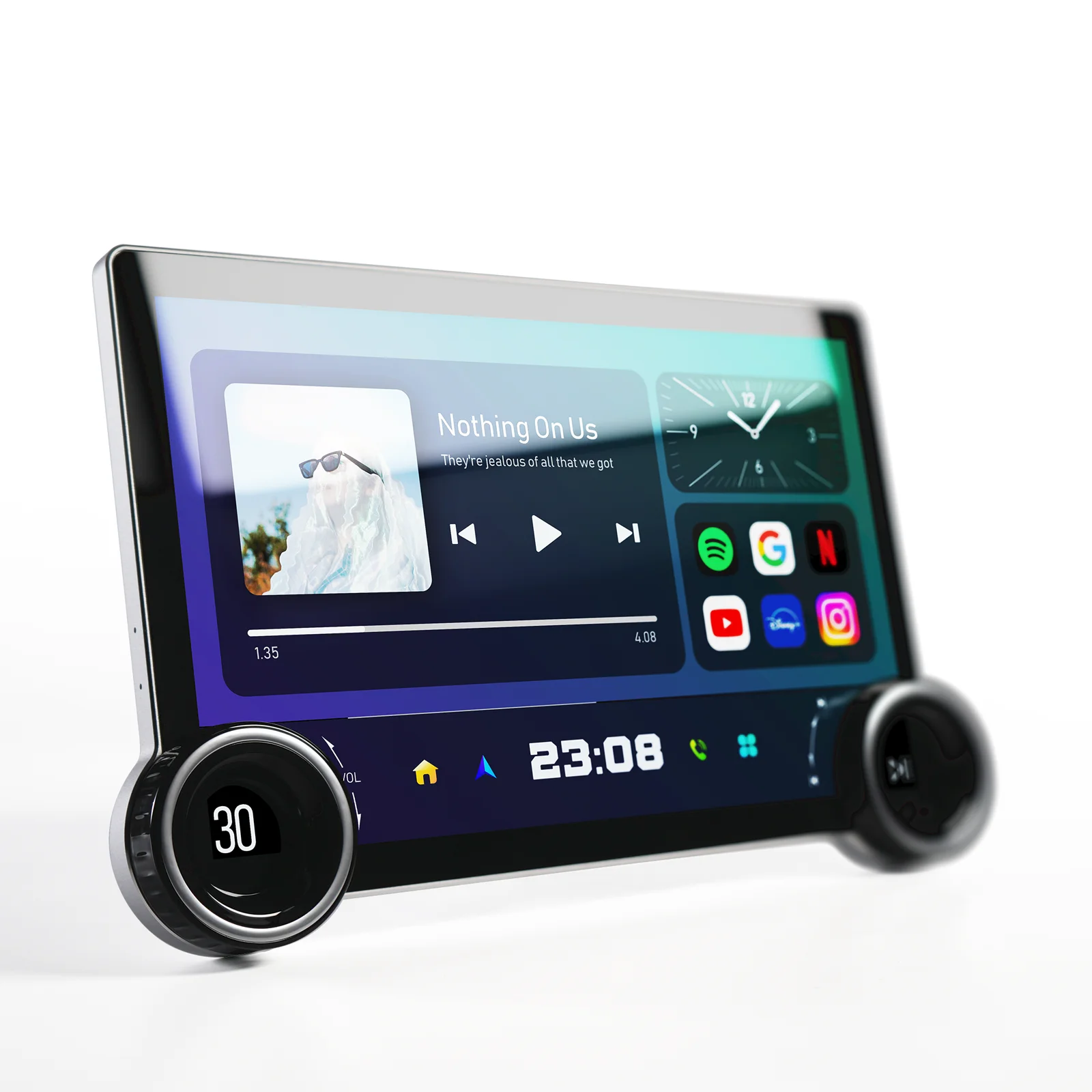 11.5 Inch Diamond 2K Screen Android Stereo Universal Car Radio CarPlay WIFI GPS Navigation Double Knobs Multimedia Player