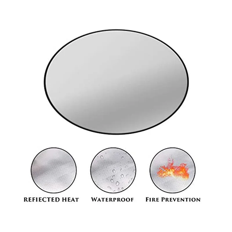 Deck Protective Non-Stick Bbq Grill Ember Pad Fire Pit Lawn Mat Outdoor Fireproof Mat for Fire Pit