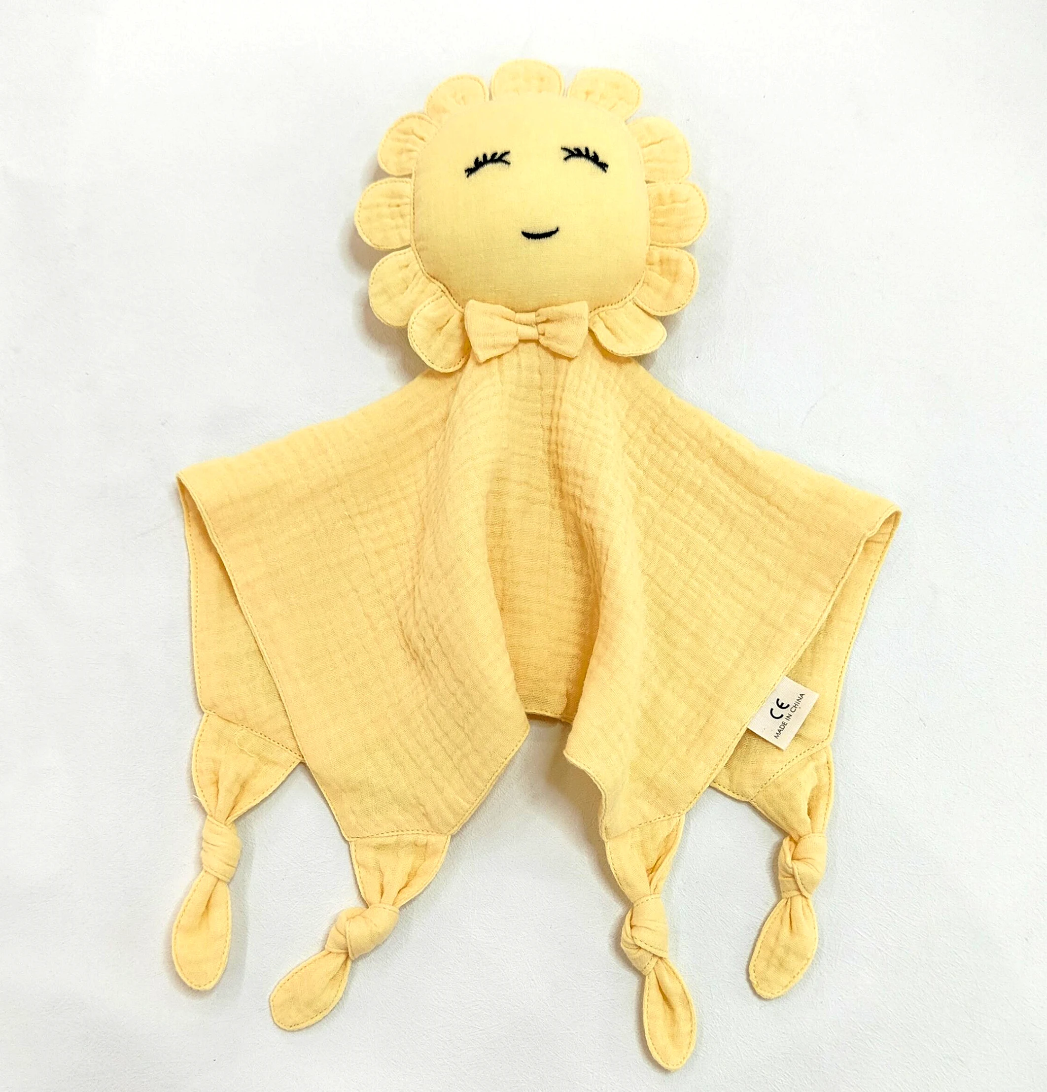 Cute Bunny Baby Bibs Newborn Muslin Saliva Towel Teether Toys Infant Comfort Sleeping Appease Towel Soft