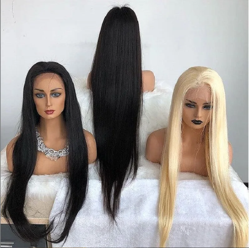 Fantasy Silk Base Female Wig 10a Grade Virgin Human Hair 13x4 Lace Front Wig Silky Straight Wave Brazilian Hair Swiss Lace Long