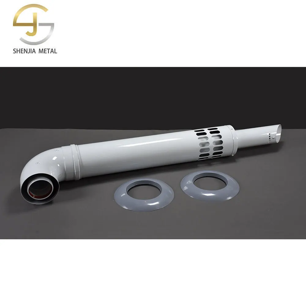 Non-condensing chimney tail lengthened exhaust porous air intake coaxial removable antifreeze function fireplace accessories