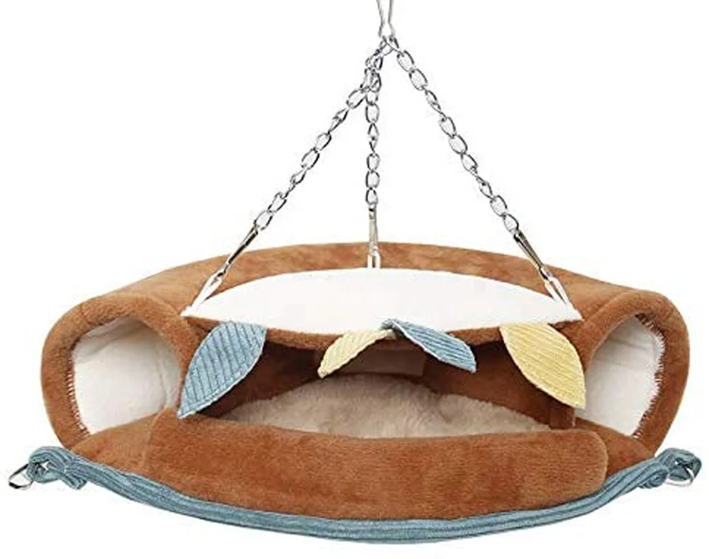 Hamster Hammock Bed Flying Mouse Winter Warm Hamster Hammock Channel Bed Tunnel Pet Hanging Nest Funny Tunnel