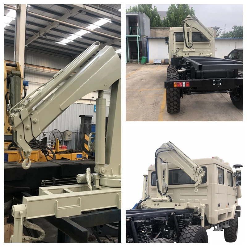 China Truck Cranes Manufacturer 1 Ton Small Crane Truck Hydraulic Knuckle Boom Truck Mounted Crane
