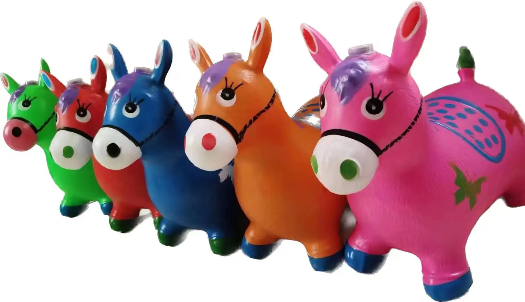 Inflatable Jumping Horse Common Material Painted Horse with Music For Kids