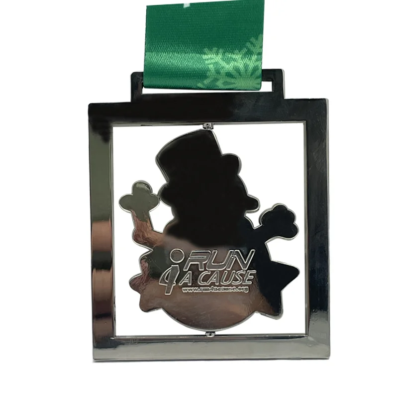 Custom Race Medal Cartoon Cute Pattern Christmas Snowman Medal