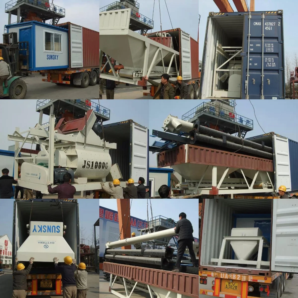 Mini One-Site 2 Silos Hzs25 Mozambique Discharge Hopper Cement Silo Concrete Batching Plant For Sale
