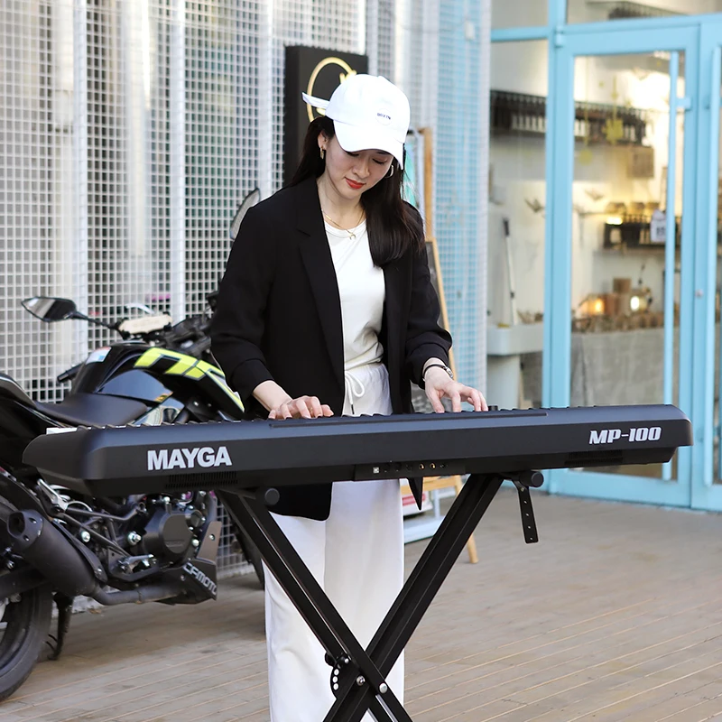 OEM MAYGA MP-100 модель вертикально 88-клавишная Полная клавиатура X-Stand цифровое пианино