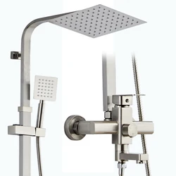 Manufacturing factory brushed anti-rust round octagonal third gear square special offer copper stainless steel anti-rust shower