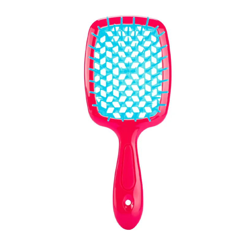 High Quality Plastic Grid Hairdressing Comb Colorful Cushion Comb With Smooth Teeth for Gentle Scalp Massage and Detangling