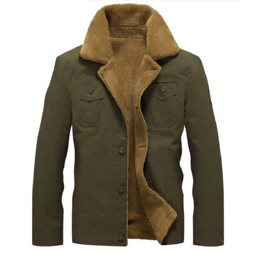 Manufacturer Custom Oem Winter Jacket  Warm fur collar Jackets tactical Mens Jacket