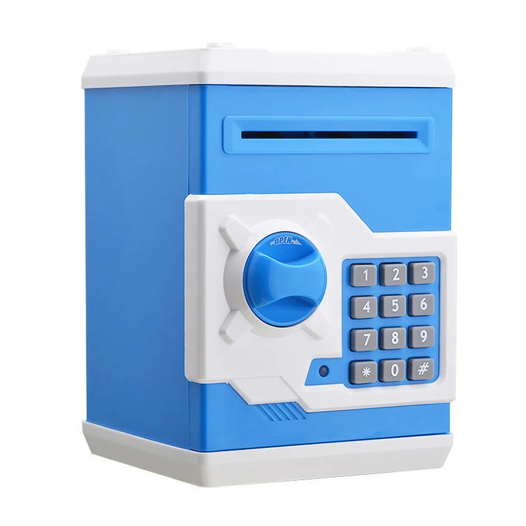 Electronic Piggy Bank ATM Password Money Box Cash Coins Saving Box ATM Bank Safe Box Automatic Deposit Banknote Christmas Gift