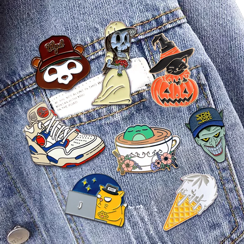 Китайский производитель индивидуальная эмалированная булавка Мультяшные металлические мягкие эмалированные булавки для