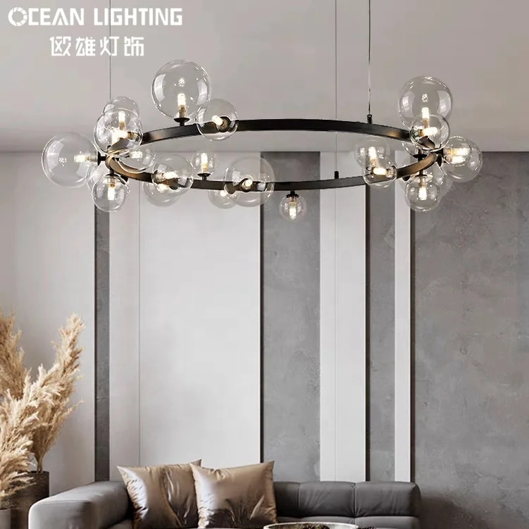 Лидер продаж, современные подвесные светильники в скандинавском стиле с градиентной рампой из круглого стекла, декоративная люстра для дома, отеля