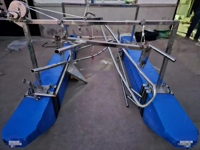 Stainless steel materials Flip shelf boat for oyster farm basket