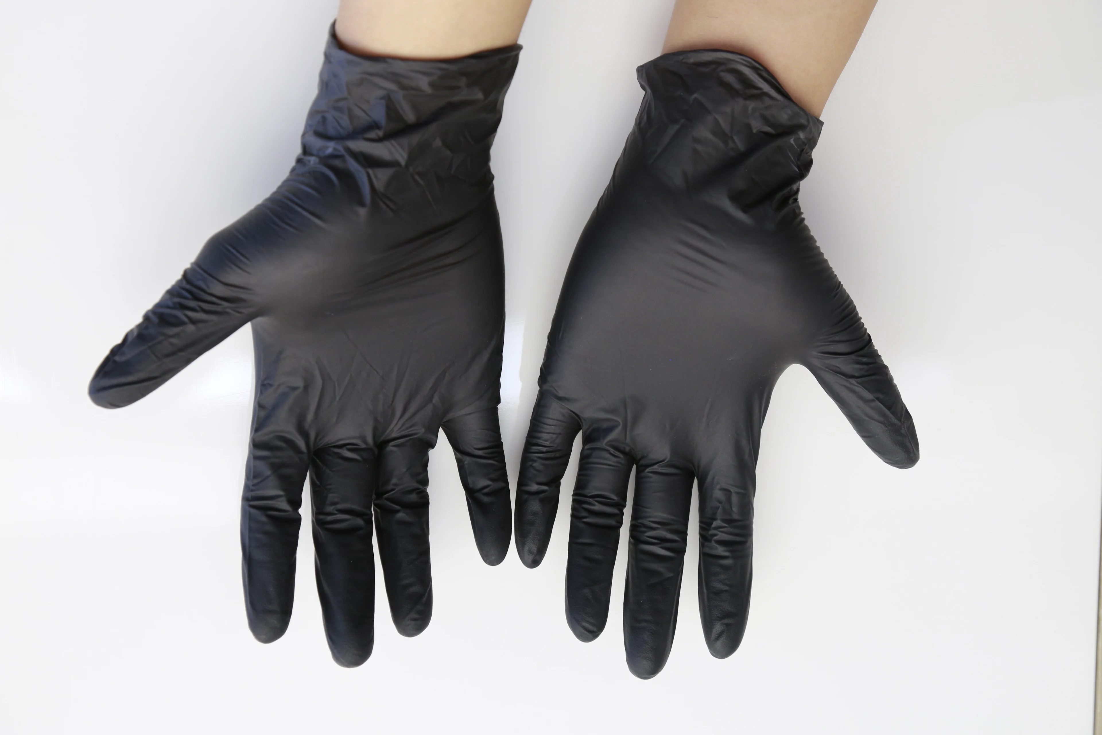 China wholesale diamond textured working  nitrile powder free latex free gloves