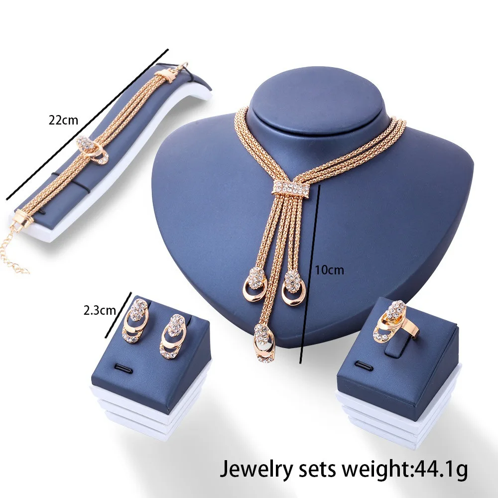 4PCS/Set Fashion jewelry set earring sets necklace for women Wholesales