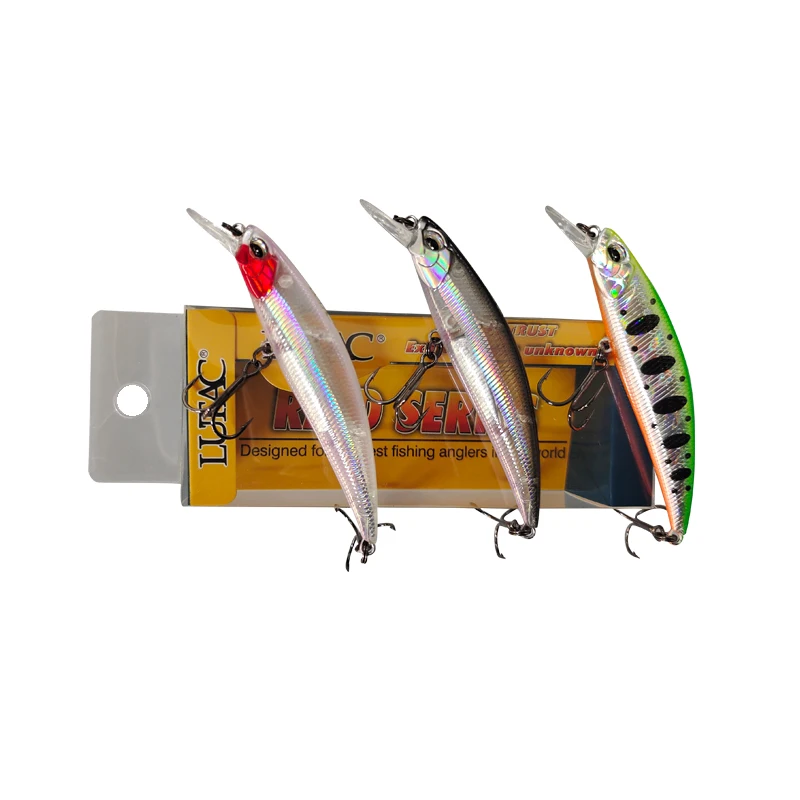 LUTAC Minnow 70 мм 8 9 г Тонущая водяная рыболовная приманка с крючками BKK # Peche
