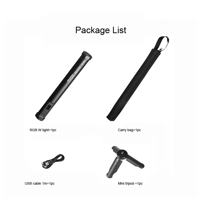 TC-210RGB.W Magnetic Nicefoto 10W LED Video Light RGB Magic Tube Stick Photo Light For Colorful Video and Shooting