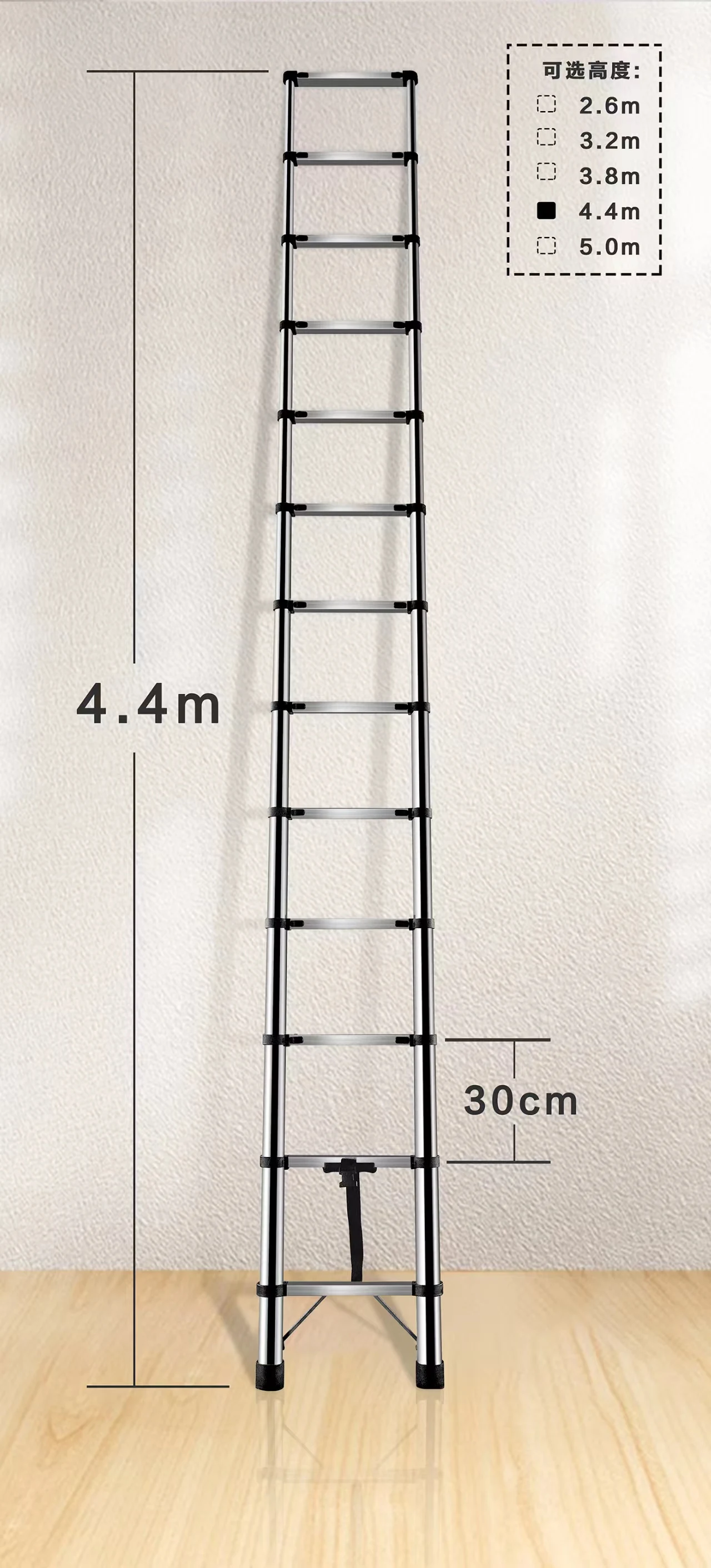Stainless steel Movable Industrial Ladder