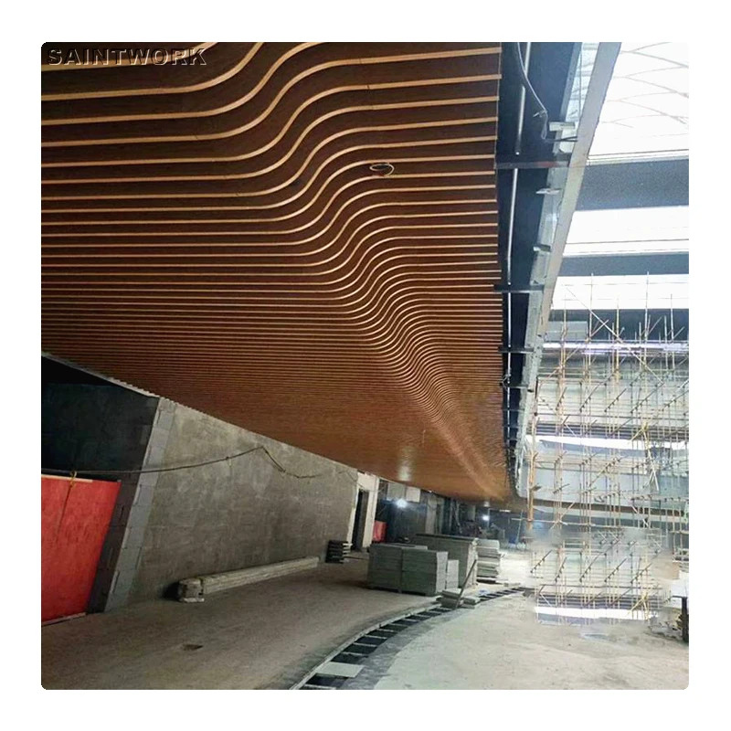 2024 Pop Ceiling Design Aluminium 3d Wave Panel Metal Ceiling Panels For Interior Ceiling Decoration