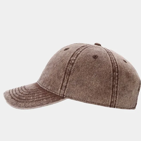 Customized logo washed baseball cap sunscreen duck tongue cap casual versatile cowboy hat wholesale for men and women