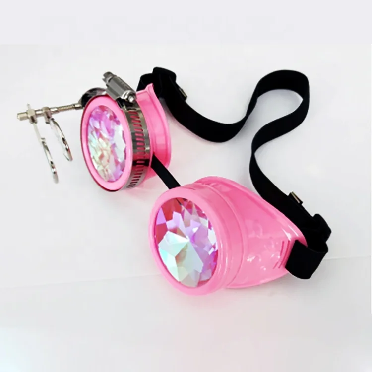 Funny Steampunk Glasses Retro Party Cosplay Eyewear Sunglasses Punk Kaleidoscope Glasses