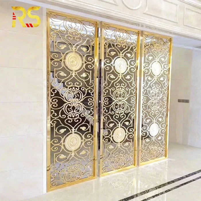home interior unique  stainless steel decorative wall patitions separe screens & room dividers