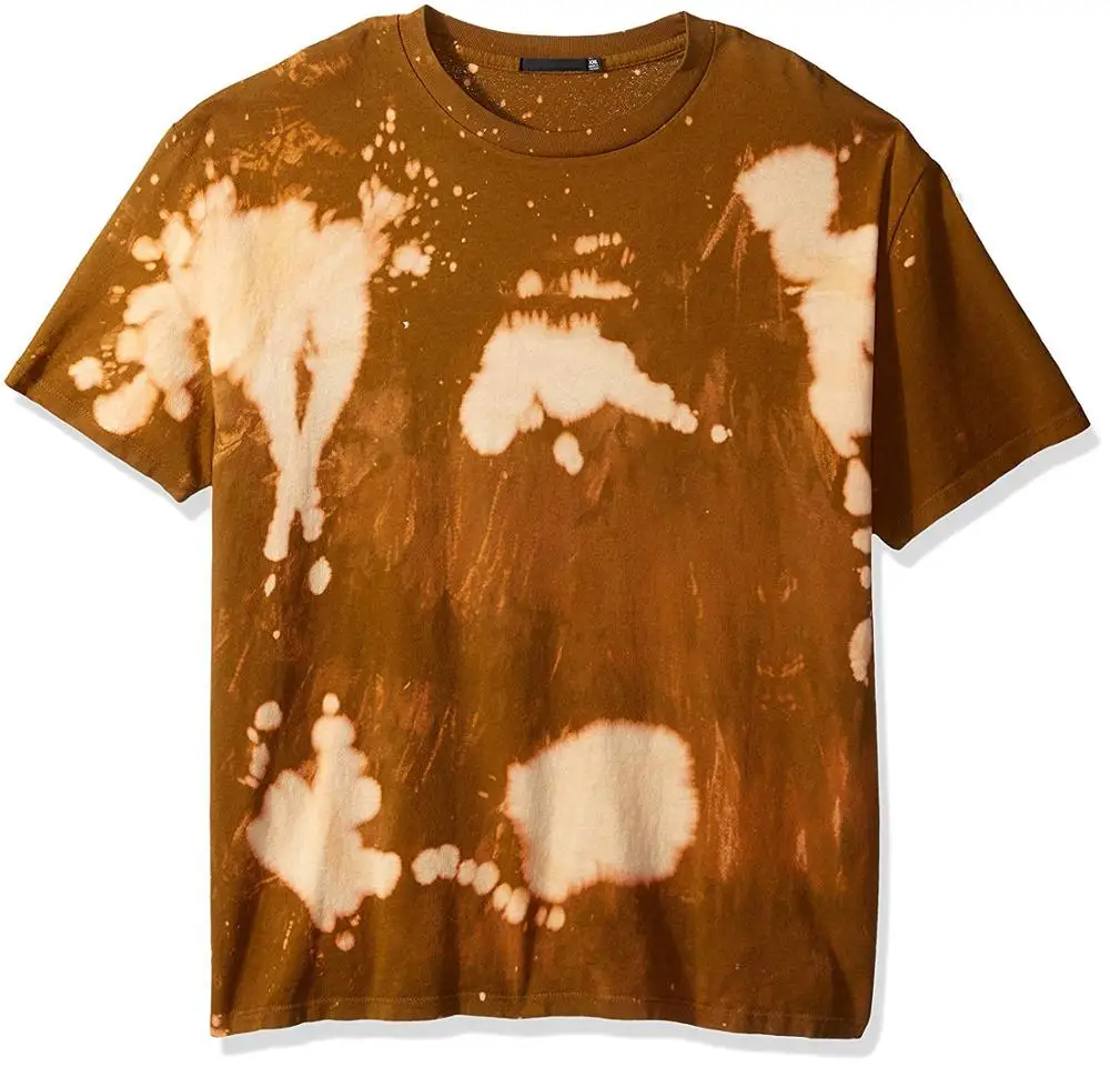 
2019 New Wholesale Mens Polyester Cotton Blend T Shirt Tie Dye Distressed Men T Shirt 