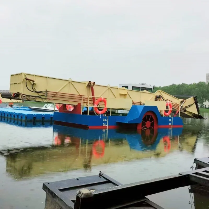 2025 New Automatic Large-Sized  Water Plant Harvesting Machine Manufacturer and Garbage Salvage Ship Supplier