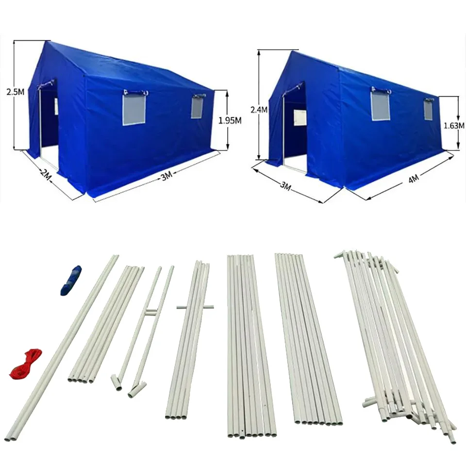 Hospital Emergency blue modular winterized tent disaster relief emergency shelter tube disaster relief outdoor tent for sales