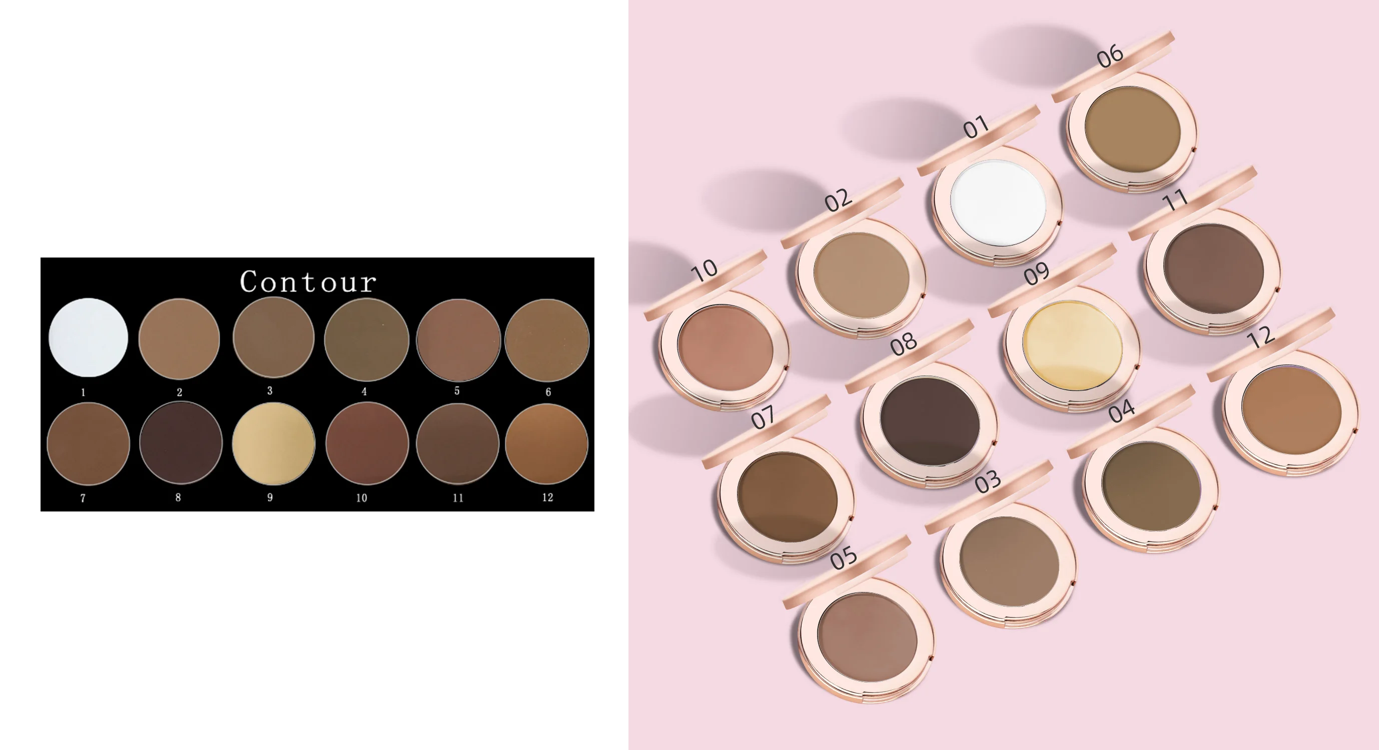 Lilywild Cheek Make Up Contour Blush Makeup Custom Facial Private Label Contour Powder Palette