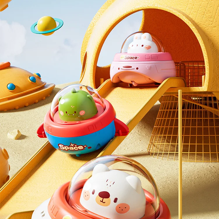 Toddler Educational Toy Cars Press and Go Cartoon Truck Baby Toy Animal Pull Back Vehicle Cars