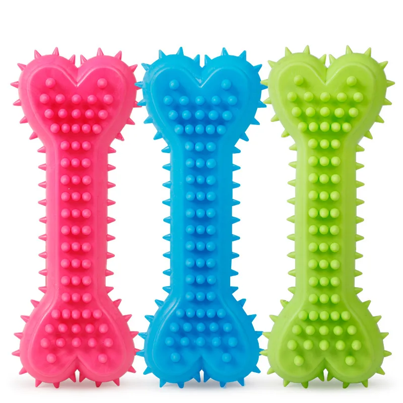 Hot sale Pet Chew Toys Dogs Bone Dental Care Teeth Cleaning Durable Rubber Toys For Dog