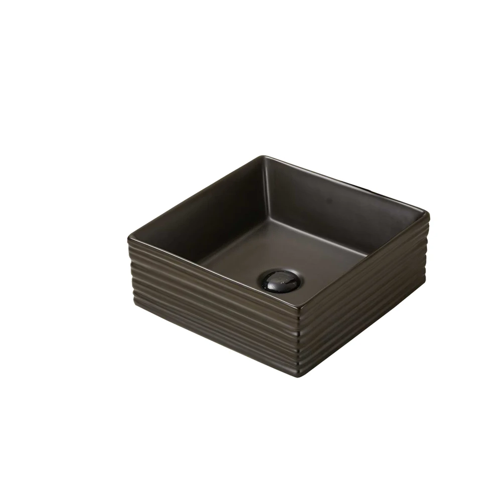 Modern Design Top Mounted Ceramic Hand Wash Art Basin Mini Small Size Rectangular Round Counter Installation for Villa Bathroom