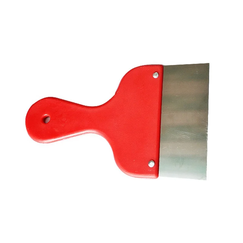 square scraper with long wooden handle