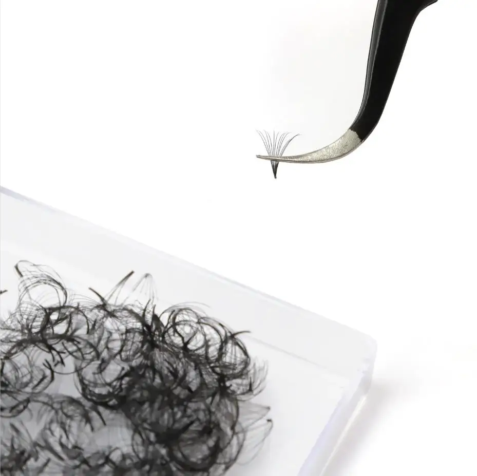 Allison Handmade Natural Wispy Pointy Premade Loose Volume Fans Single Length 13mm Faux Mink Promade Fans