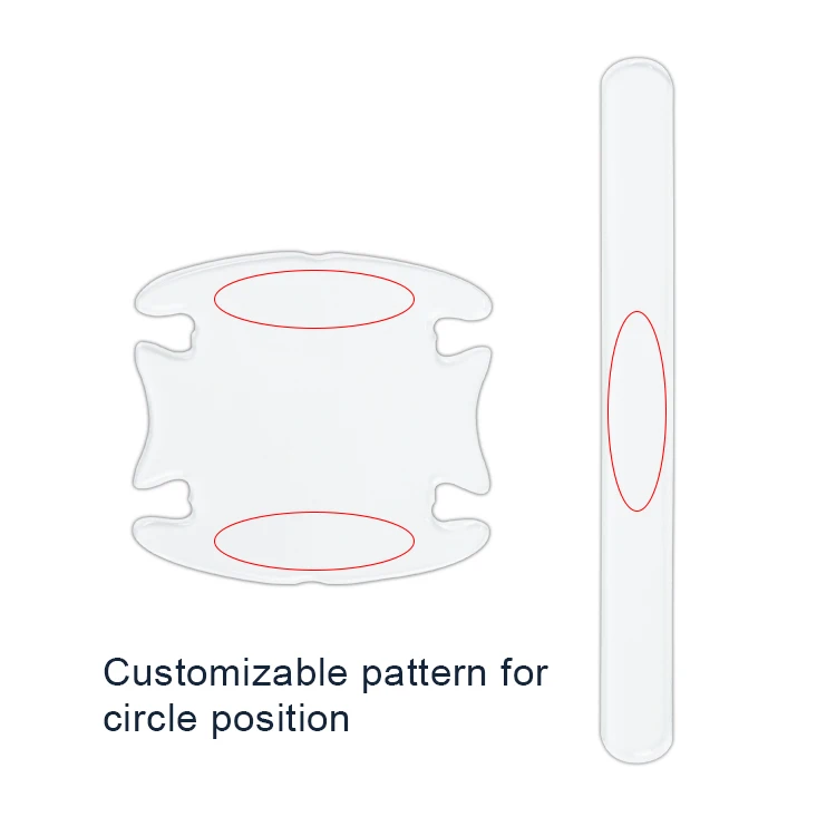 ZY 8PCS/set Safety Sticker Warning Car Door Handle Guard Anti Scratch Sticker Car Door Reflective Protector