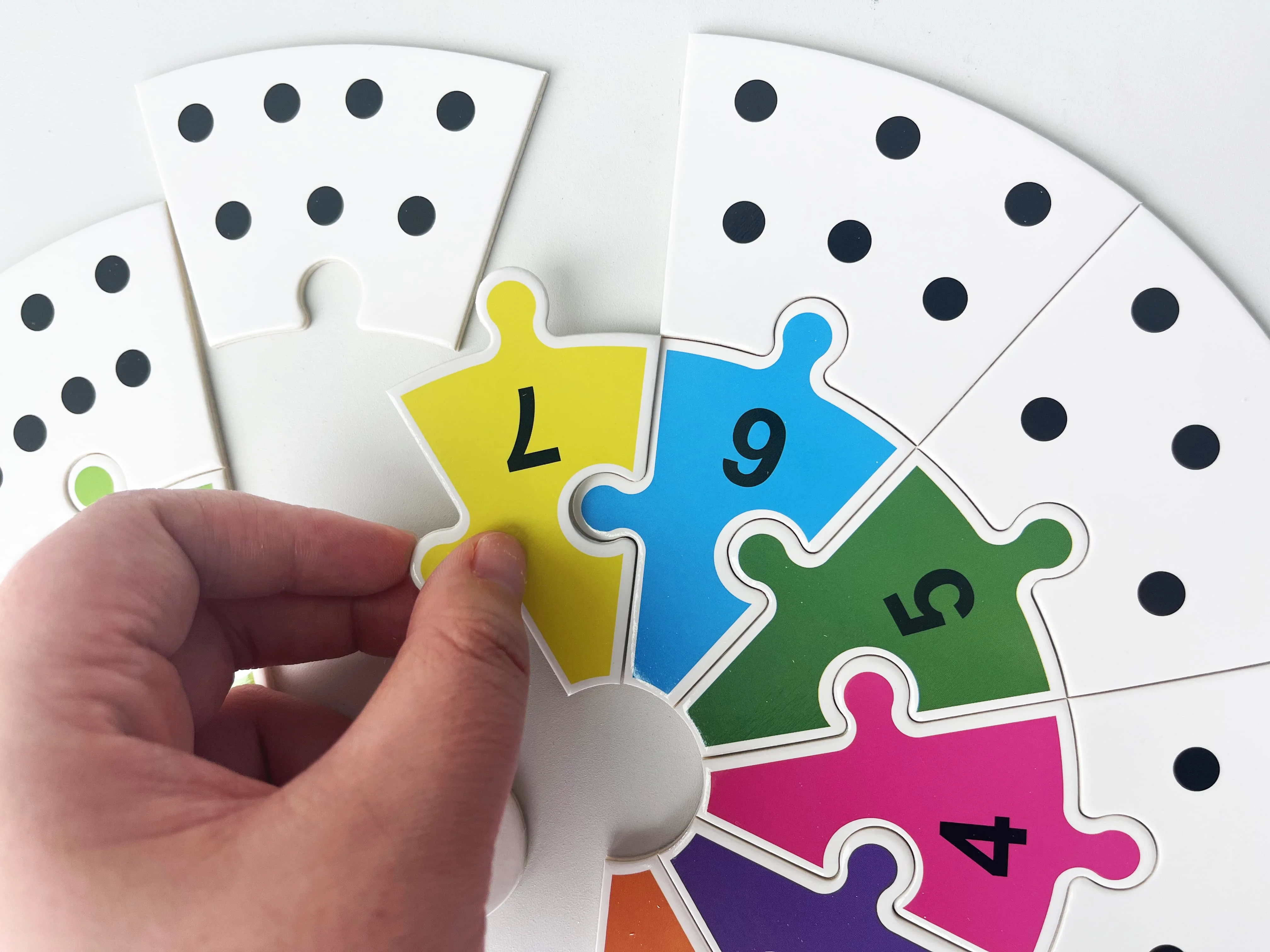 Unisex Educational Toy Wood & Paper Counting Circle Puzzle for 2-8 Years Jigsaw Puzzle Style for Kids Gift