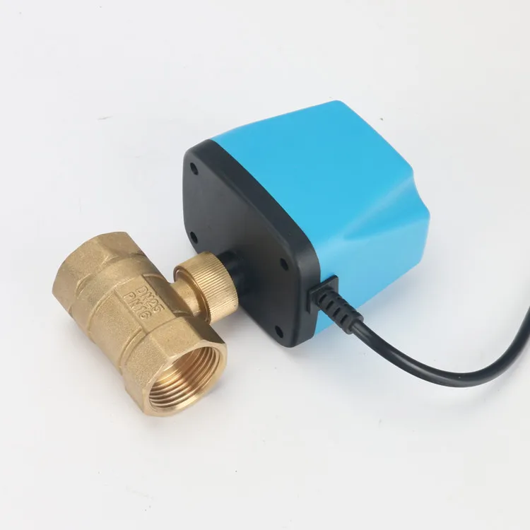 two-way three 3 way brass motorized electric drive ball valve 24