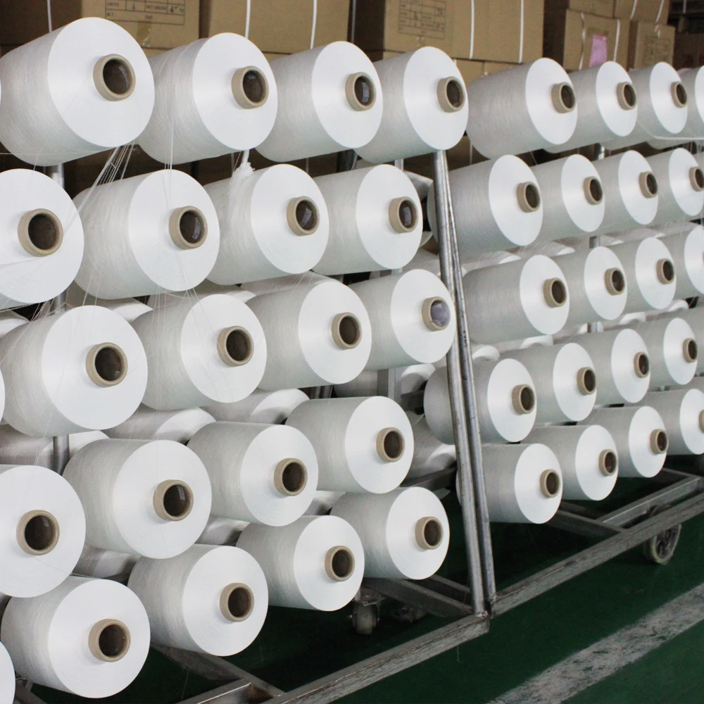 polyester yarn 75D/36F 50/36 75/36 dty fdy 100% polyesterAntibacterial High Tenacity Spandex Polyester DTY Covered Filament Yarn