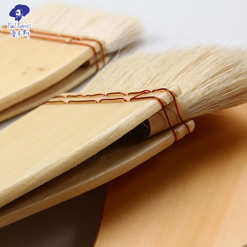 Paul Rubens Watercolor Paint Brush Acrylic Brushes Art Drawing Tools Supplies Scrubbing Wool Wood Gouache Art Gift Set - 116-3#