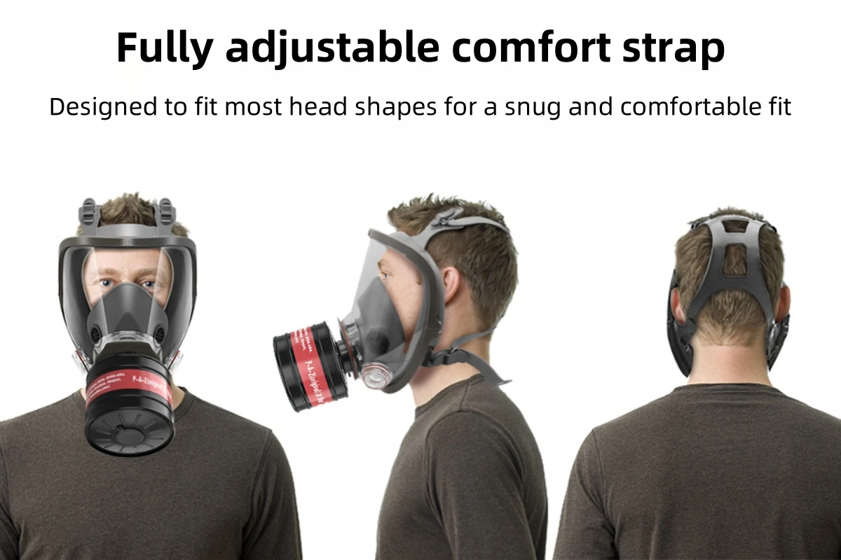 Full face mask with 2 different kinds of connection prevent gas use RD 40 respirator
