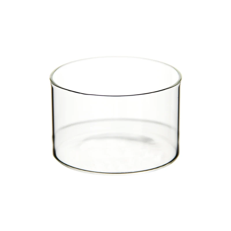 Japanese style dessert bowl Multifunctional glass jar for ice cream cake candle DIY cylinder glass container