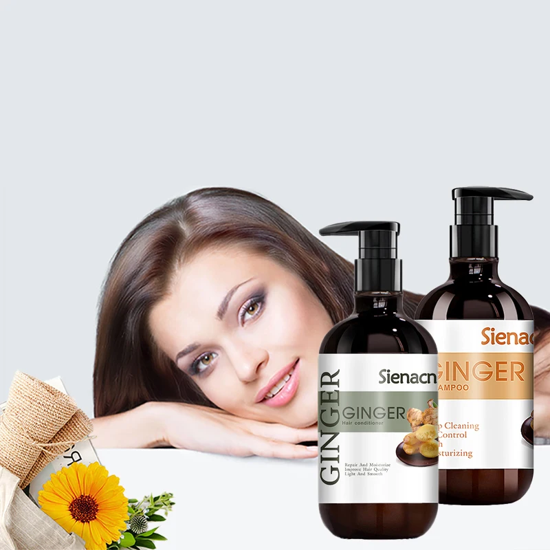 Top-selling Ginger Herbal Shampoo and Conditioner Set  Anti-Hair Loss Natural Organic Hair Growth shampoo