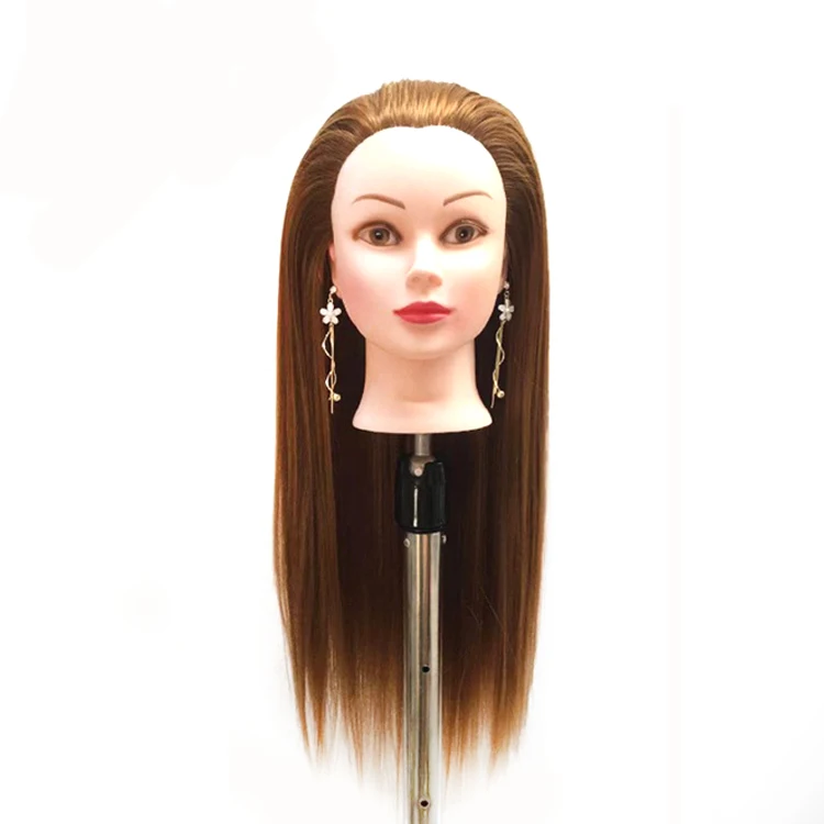 High Quality Synthetic Doll Head With Hair Lash training head African American Mannequin Type For Fiber Hair Manikin Head