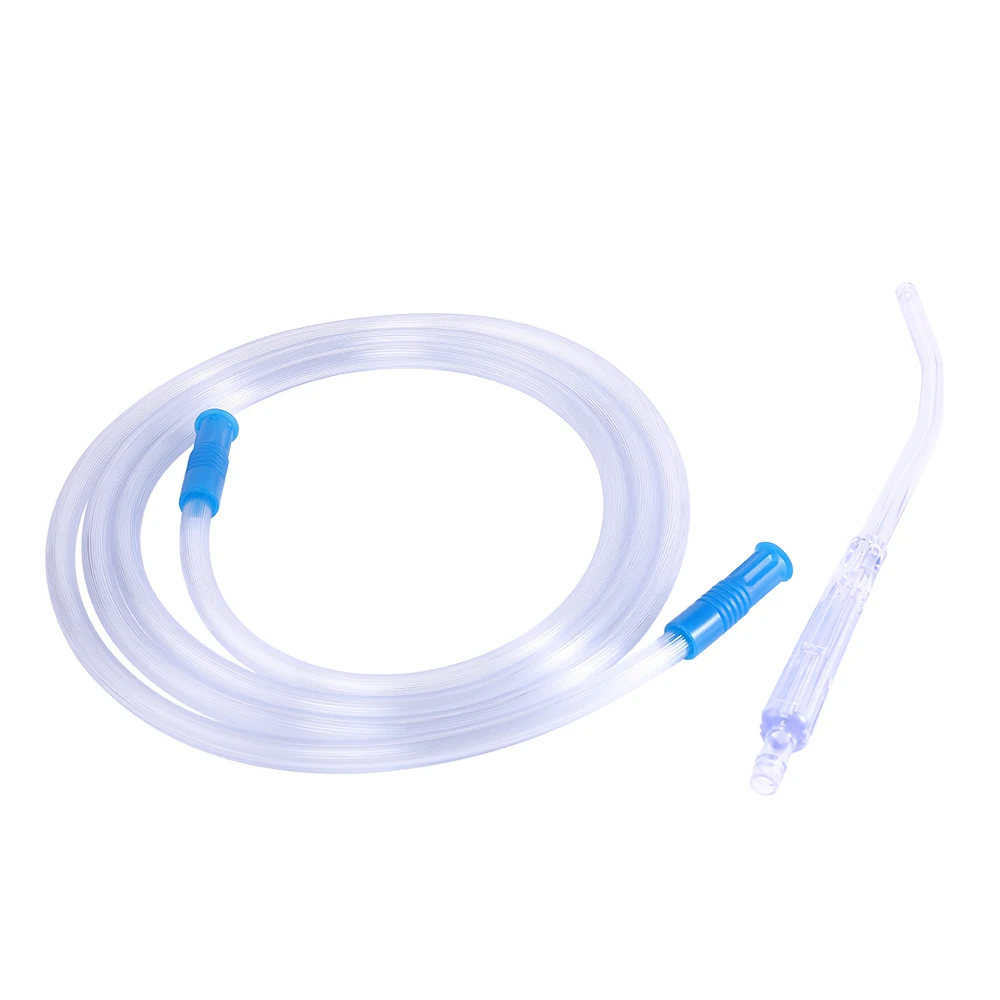 Flexible Suction Connecting Tube with Anti-Kink Yankauer Handle for Seamless Surgical Use