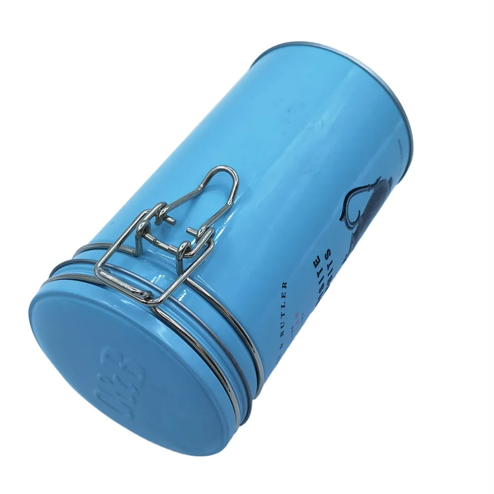 Manufacturer produces custom cylindrical tea and coffee cans with buckles