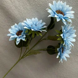 SHS010 Sweet lovely 5 flower head big size artificial sunflower home wedding indoor decoration